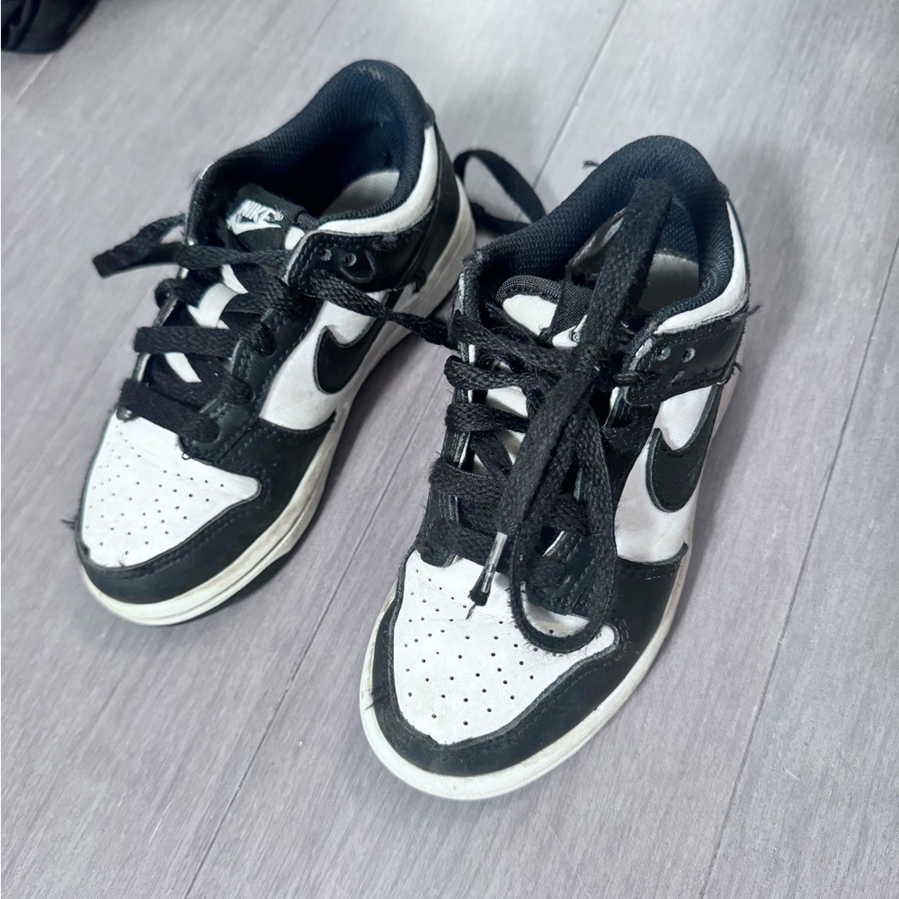 Nike Kids Black and White dunks